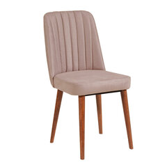 Valgomojo kėdė Kalune Design 869, smėlio spalvos/ruda kaina ir informacija | Virtuvės ir valgomojo kėdės | pigu.lt