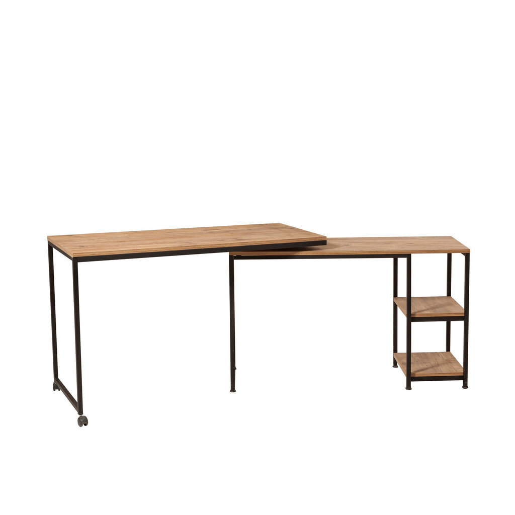 Rašomasis stalas Kalune Design Bera, rudas/juodas kaina ir informacija | Kompiuteriniai, rašomieji stalai | pigu.lt