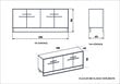 Komoda Kalune Design Polka, juoda kaina ir informacija | Komodos | pigu.lt