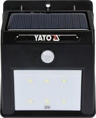 Sieninis šviestuvas su saulės baterija ir judesio davikliu 6 SMD LED Yato (YT-81856) kaina ir informacija | Lauko šviestuvai | pigu.lt