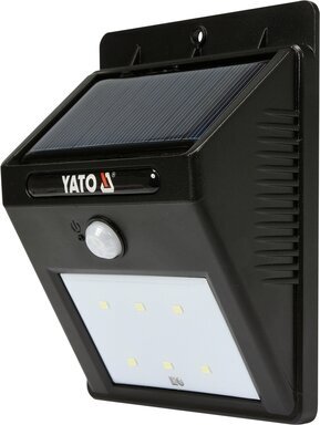 Sieninis šviestuvas su saulės baterija ir judesio davikliu 6 SMD LED Yato (YT-81856) kaina ir informacija | Lauko šviestuvai | pigu.lt