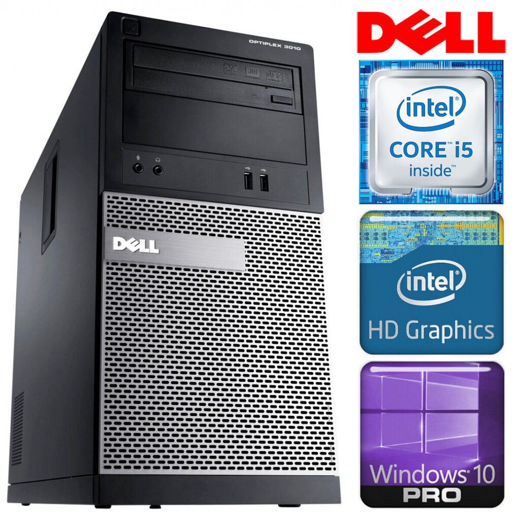 Kompiuteris DELL 3010 MT i5-3470 16GB 240SSD+1TB DVD WIN10PRO/W7P