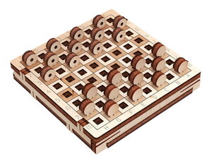 Деревянная 3D головоломка - игра Mr.Playwood Chekers, от 14 лет + цена и информация | Конструкторы и кубики | pigu.lt