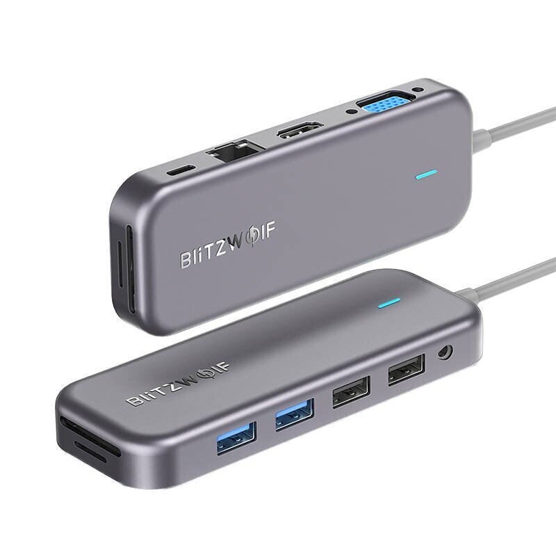 Adapteris 11in1 Blitzwolf BW-TH8 Hub, USB-C kaina ir informacija | Adapteriai, USB šakotuvai | pigu.lt