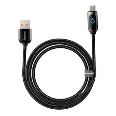 Baseus Display Cable USB to Type-C 5A 40W 2m (black) цена и информация | Кабели для телефонов | pigu.lt