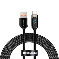 Baseus Display Cable USB to Type-C 5A 40W 2m (black) цена и информация | Кабели для телефонов | pigu.lt