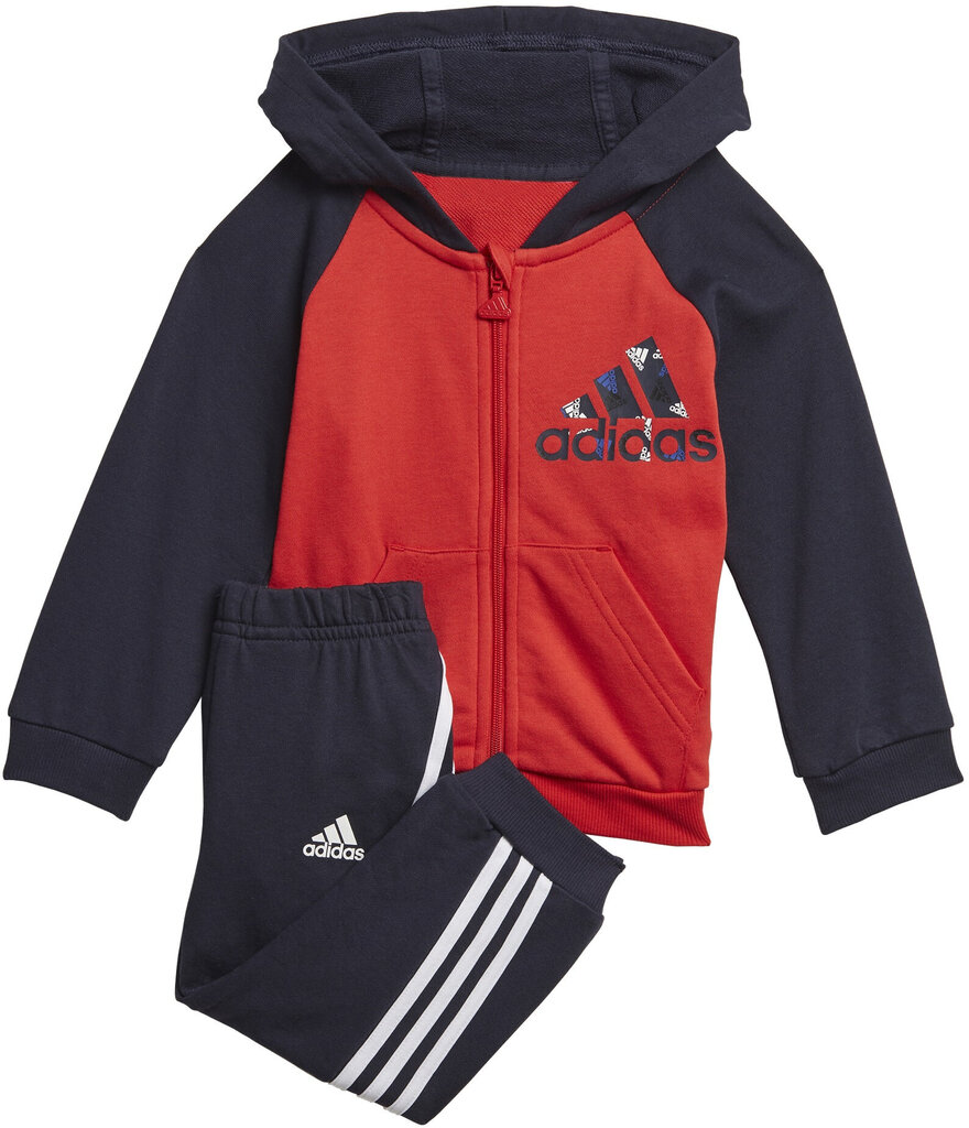 Sportinis kostiumas vaikams Adidas I Bos Logo Fz J H28832, raudonas цена и информация | Komplektai berniukams | pigu.lt