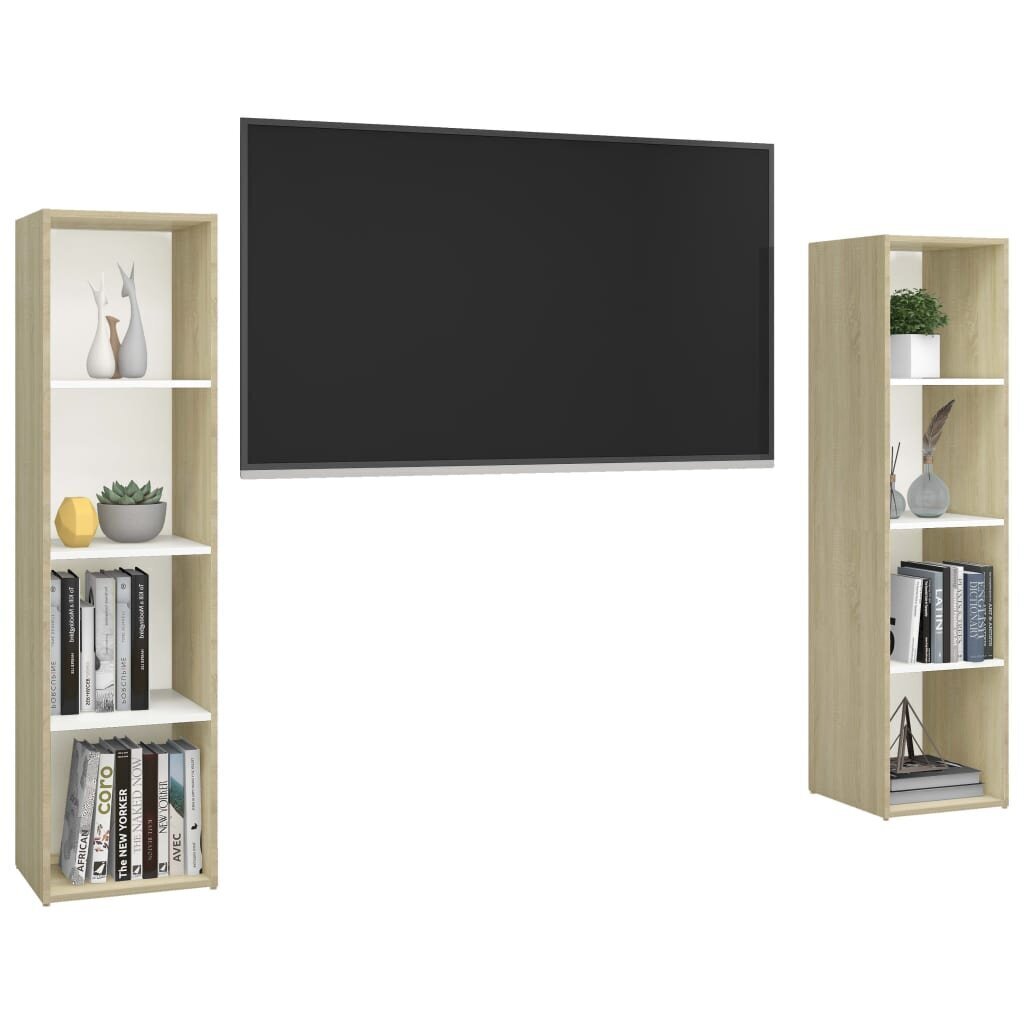 TV spintelės, 142,5 x 35 x 36,5 cm, 2 vnt kaina ir informacija | TV staliukai | pigu.lt