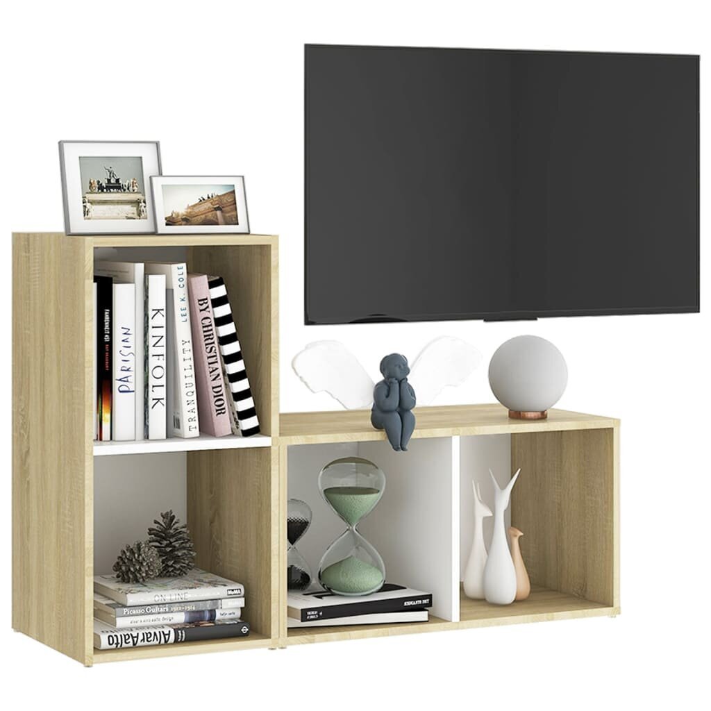 TV spintelės, 72x35x36,5 cm, 2 vnt цена и информация | TV staliukai | pigu.lt