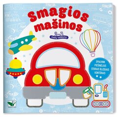 Smagios mašinos. 2-3 metų vaikams. Storais blizgiais kontūrais цена и информация | Книжки - раскраски | pigu.lt