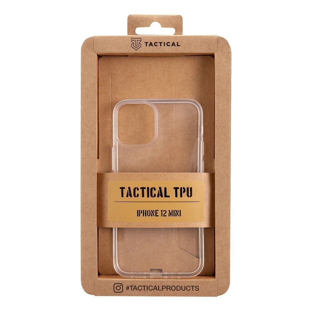 Tactical TPU Cover, skirtas Apple iPhone 12 mini, skaidrus kaina ir informacija | Telefono dėklai | pigu.lt