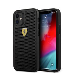 FESPEHCP12SBK Ferrari On Track Perforated Cover for iPhone 12 mini 5.4 Black цена и информация | Чехлы для телефонов | pigu.lt