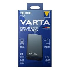 Зарядное устройство VARTA Power Bank Fast Energy 20000mAh Silver цена и информация | Зарядные устройства Power bank | pigu.lt