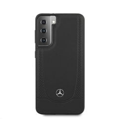 MEHCS21MARMBK Mercedes Leather Urban Cover for Samsung Galaxy S21+ Black цена и информация | Чехлы для телефонов | pigu.lt