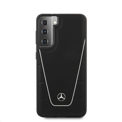 MEHCS21MCLSSI Mercedes Dynamic Leather Cover, skirtas Samsung Galaxy S21+, juodas kaina ir informacija | Telefonų dėklai | pigu.lt