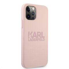 KLHCP12LSTKLTLP Karl Lagerfeld Stack Pink Logo Silicone Case for iPhone 12 Pro Max 6.7 Pink цена и информация | Чехлы для телефонов | pigu.lt