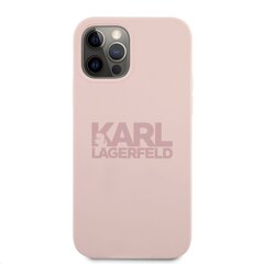 KLHCP12LSTKLTLP Karl Lagerfeld Stack Pink Logo Silicone Case for iPhone 12 Pro Max 6.7 Pink цена и информация | Чехлы для телефонов | pigu.lt