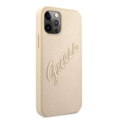 GUHCP12LRSAVSLG Guess PU Saffiano Vintage Script Case for iPhone 12 Pro Max Gold цена и информация | Чехлы для телефонов | pigu.lt