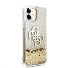 Guess TPU Big 4G Liquid Glitter Gold Case skirtas iPhone 11 kaina ir informacija | Telefono dėklai | pigu.lt