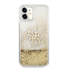 Guess TPU Big 4G Liquid Glitter Gold Case skirtas iPhone 11 kaina ir informacija | Telefono dėklai | pigu.lt