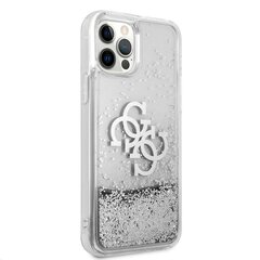 GUHCP12LLG4GSI Guess TPU Big 4G Liquid Glitter Silver Case for iPhone 12 Pro Max Transparent цена и информация | Чехлы для телефонов | pigu.lt