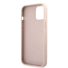 Guess GUHCP12L4GMGPI PU 4G Metal Logo Case, skirtas iPhone 12 Pro Max Pink kaina ir informacija | Telefono dėklai | pigu.lt