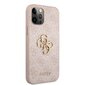 Guess GUHCP12L4GMGPI PU 4G Metal Logo Case, skirtas iPhone 12 Pro Max Pink kaina ir informacija | Telefono dėklai | pigu.lt