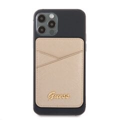 GUWMSSASLGO Guess Saffiano Cardslot Metal Logo Gold цена и информация | Аксессуары для телефонов | pigu.lt