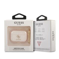 Чехол для наушников GUAPUCG4GD Guess 4G TPU Glitter Pro Gold цена и информация | Смарттехника и аксессуары | pigu.lt
