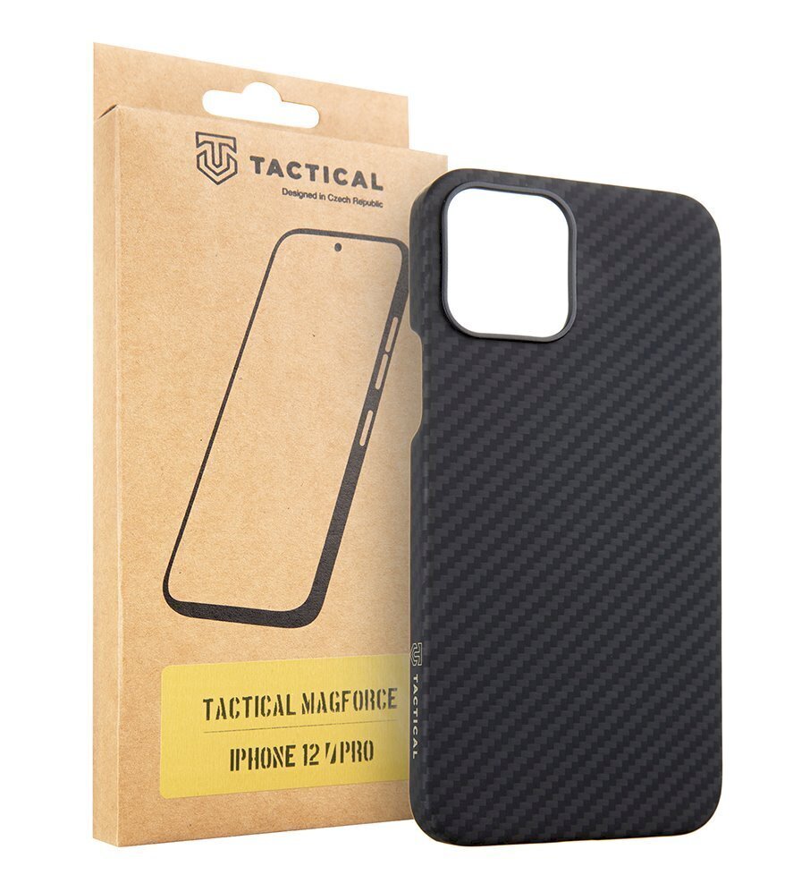 Tactical MagForce Aramid Cover, skirtas Apple iPhone 12/12 Pro, juodas kaina ir informacija | Telefono dėklai | pigu.lt