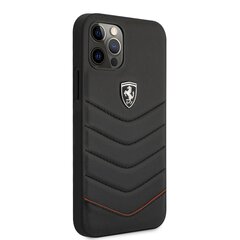 Ferrari Off Track Leather Quilted Hard Case skirtas iPhone 12 Pro Max 6.7, juodas kaina ir informacija | Telefono dėklai | pigu.lt