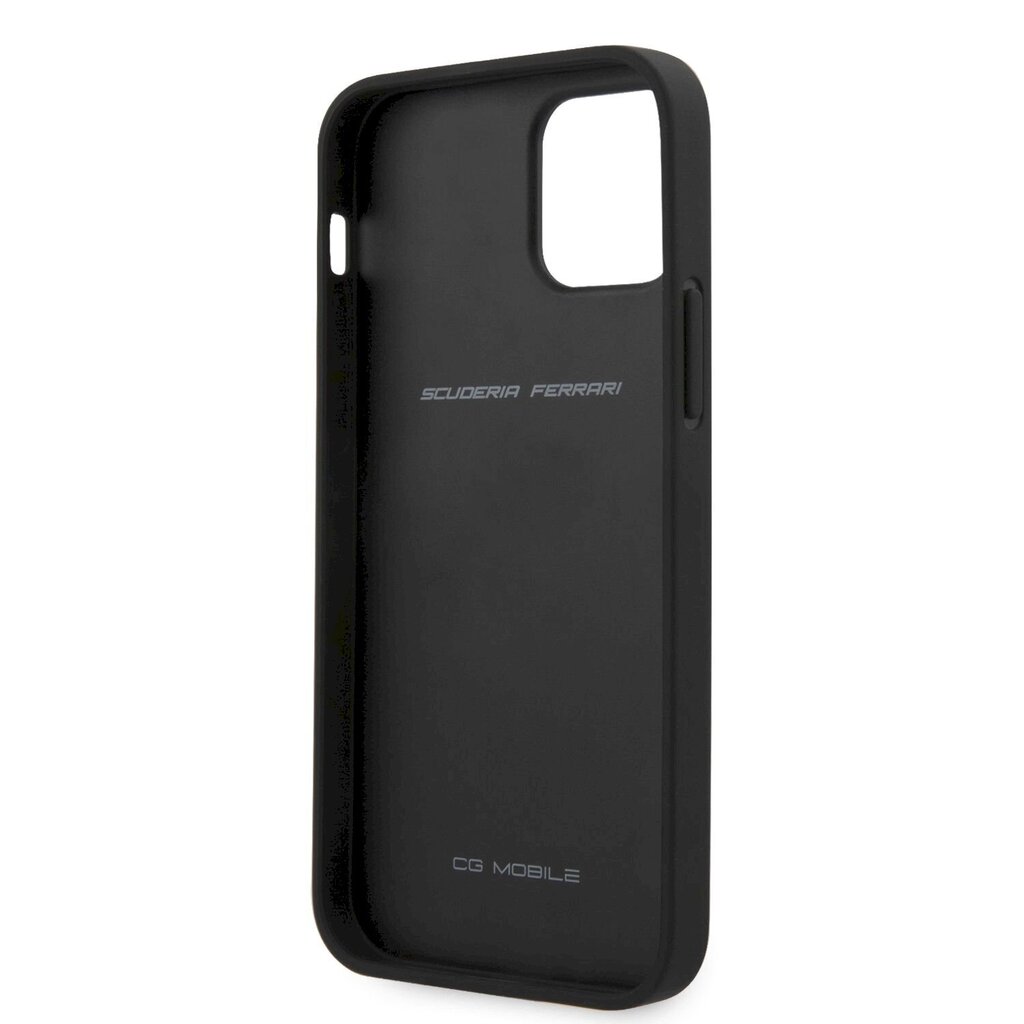 Ferrari Off Track Leather Quilted Hard Case skirtas iPhone 12 Pro Max 6.7, juodas kaina ir informacija | Telefono dėklai | pigu.lt