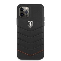 Ferrari Off Track Leather Quilted Hard Case skirtas iPhone 12 Pro Max 6.7, juodas kaina ir informacija | Telefono dėklai | pigu.lt