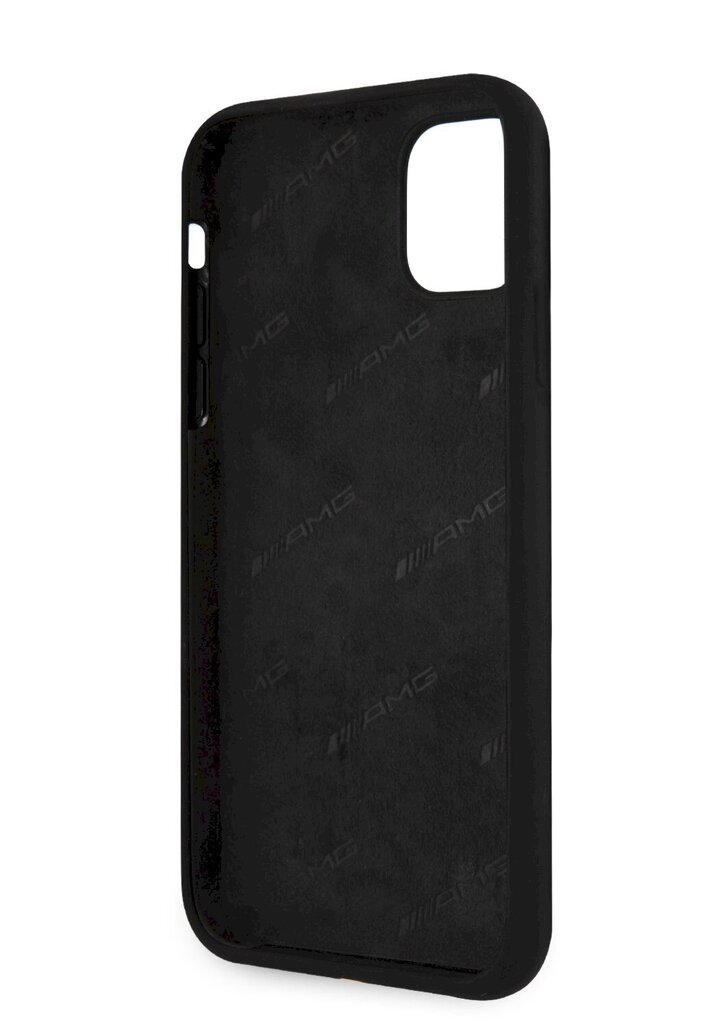 AMG Liquid Silicone Big Logo Case, skirtas iPhone 11, juodas kaina ir informacija | Telefono dėklai | pigu.lt