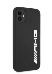 AMG Liquid Silicone Big Logo Case, skirtas iPhone 11, juodas kaina ir informacija | Telefono dėklai | pigu.lt