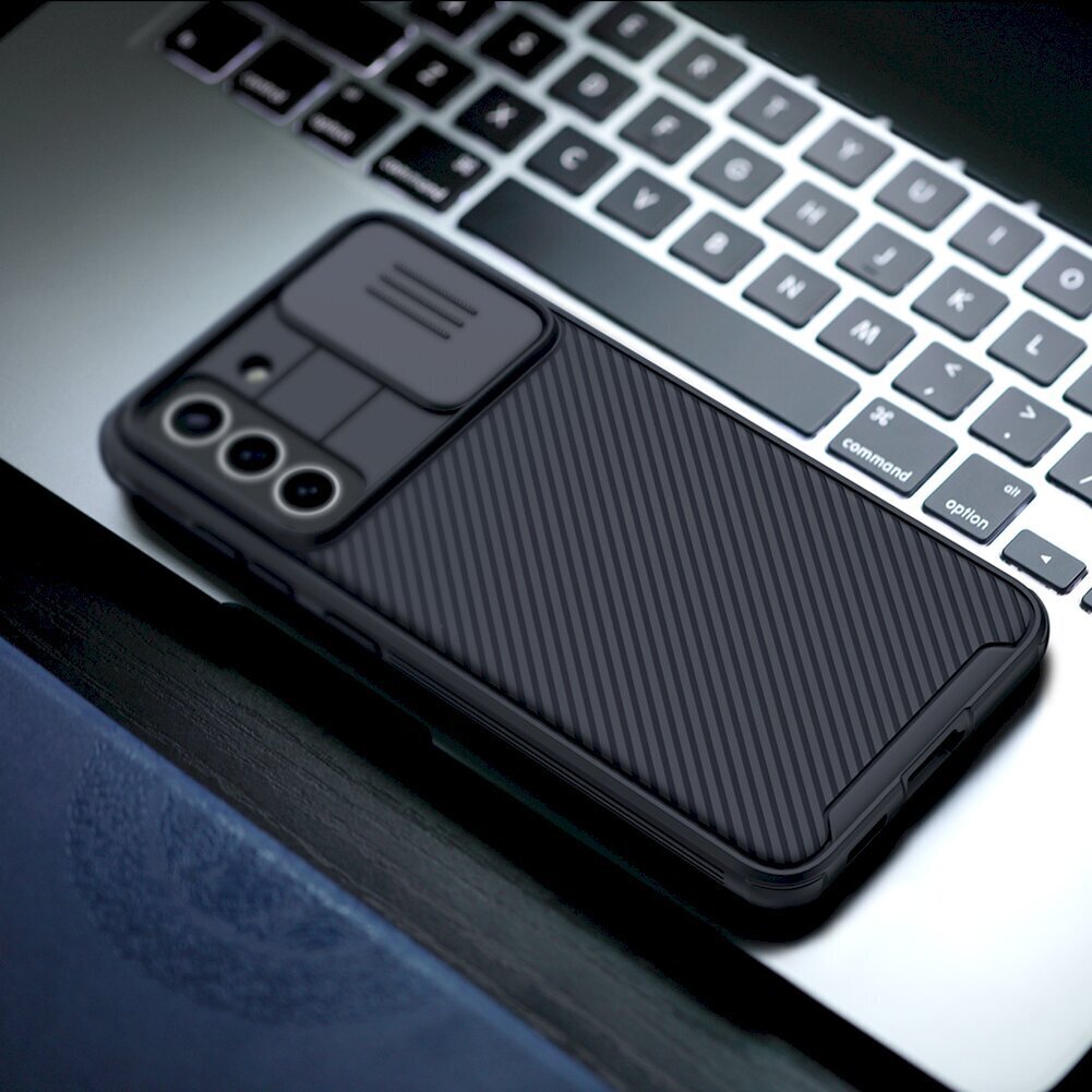Nillkin CamShield Pro Hard Case, skirtas Samsung Galaxy S21 FE, juodas kaina ir informacija | Telefono dėklai | pigu.lt