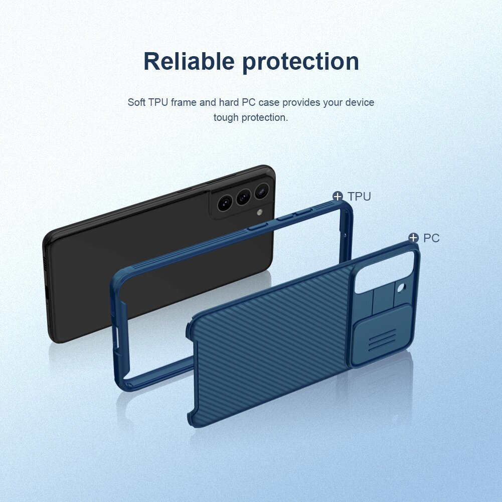 Nillkin CamShield Pro Hard Case, skirtas Samsung Galaxy S21 FE, juodas kaina ir informacija | Telefono dėklai | pigu.lt