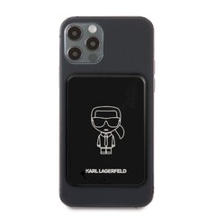 Зарядное устройство KLPBMSOIBK Karl Lagerfeld Outline Magnetic Powerbank 3000mAh Black цена и информация | Зарядные устройства Power bank | pigu.lt