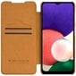 Nillkin Qin Book Case, skirtas Samsung Galaxy A22 4G, rudas цена и информация | Telefono dėklai | pigu.lt