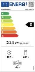 LG GBB71SWVGN kaina ir informacija | LG Šaldytuvai, šaldikliai | pigu.lt