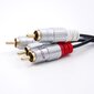 Qoltec 2x RCA - 2x RCA laidas 2 m kaina ir informacija | Kabeliai ir laidai | pigu.lt