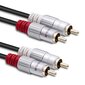 Qoltec 2x RCA - 2x RCA laidas 2 m kaina ir informacija | Kabeliai ir laidai | pigu.lt