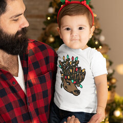 Детская футболка "Праздничный лось" цена и информация | Оригинальные футболки | pigu.lt