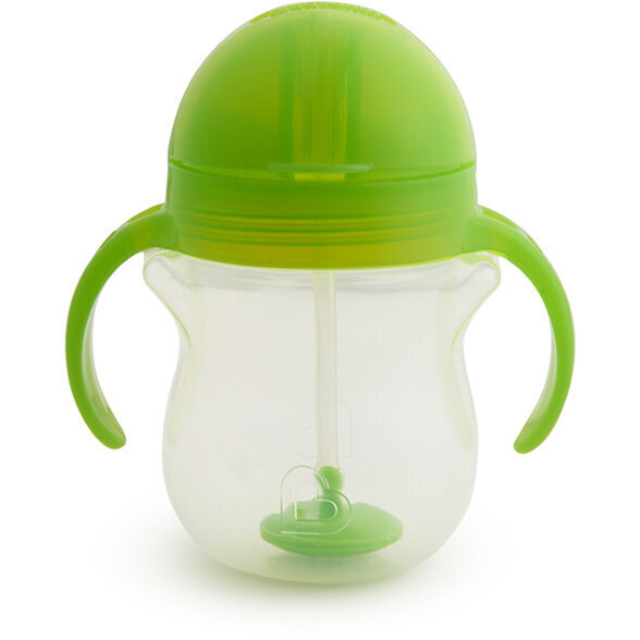 Buteliukas su šiaudeliu Munchkin Click Lock Tip & Sip, 207 ml, Green kaina ir informacija | Buteliukai kūdikiams ir jų priedai | pigu.lt