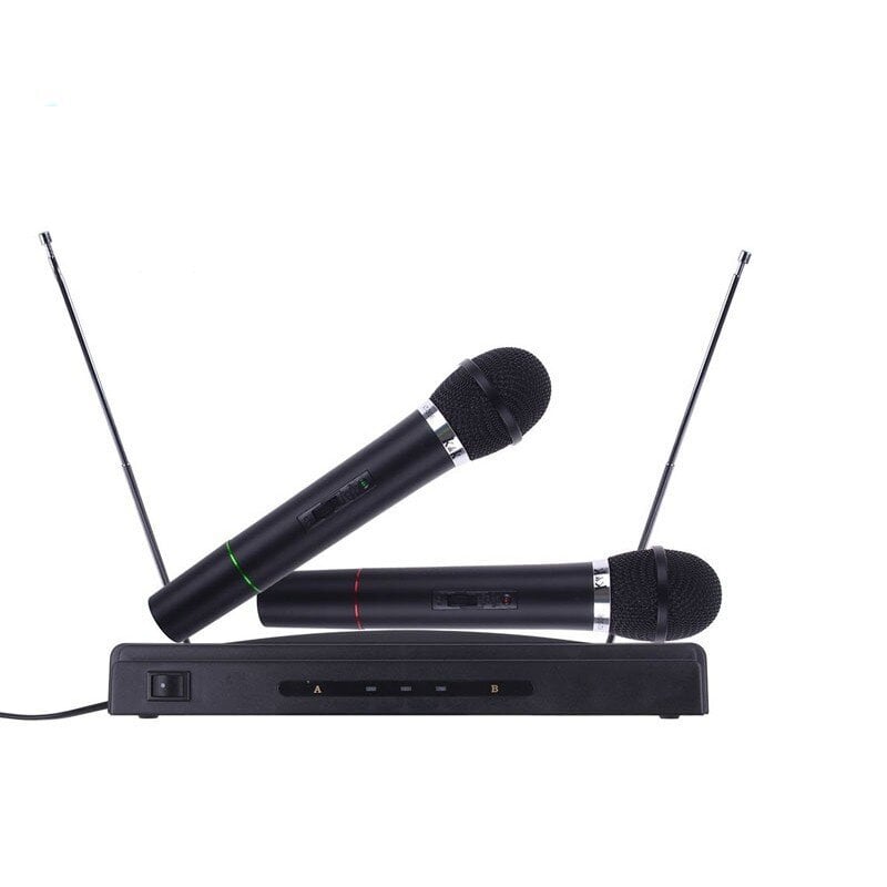 Karaokė belaidžių mikrofonų rinkinys 2x kaina ir informacija | Mikrofonai | pigu.lt