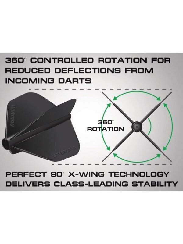 Sparneliai Winmau Stealth, balti kaina ir informacija | Smiginis | pigu.lt
