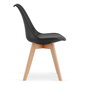 4-ių kėdžių komplektas Mark, juodas/rudas kaina ir informacija | Virtuvės ir valgomojo kėdės | pigu.lt