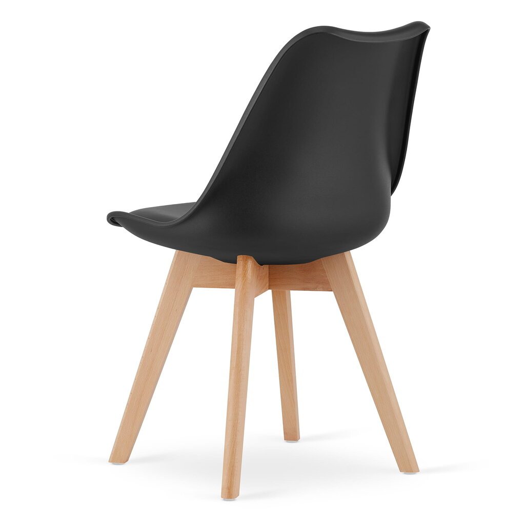 4-ių kėdžių komplektas Mark, juodas/rudas kaina ir informacija | Virtuvės ir valgomojo kėdės | pigu.lt