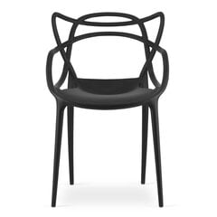 4-ių kėdžių komplektas Kato, juodas kaina ir informacija | Virtuvės ir valgomojo kėdės | pigu.lt