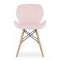 4-ių kėdžių komplektas Lago-Elvy17, rožinis kaina ir informacija | Virtuvės ir valgomojo kėdės | pigu.lt